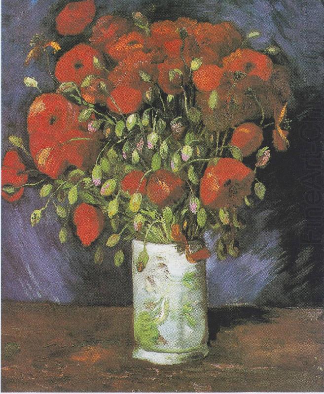 Vase with Red Poppies, Vincent Van Gogh